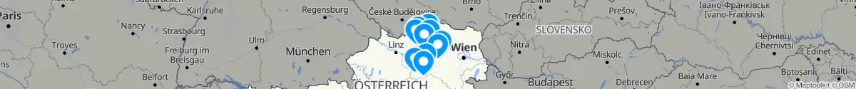 Kartenansicht für Apotheken-Notdienste in der Nähe von Bad Traunstein (Zwettl, Niederösterreich)